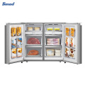 Smad OEM LED Lighting Inverter Stainless Steel French Door Refrigerator with 4 Doors